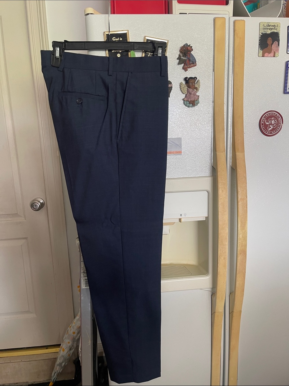 Bar III Men's Dark Navy Dress Pants - Flat Front